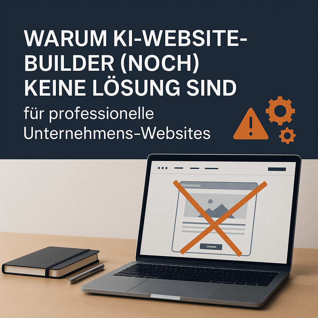 Warum KI-Website-Builder (noch) keine Lösung für eine professionelle Unternehmens-Website sind